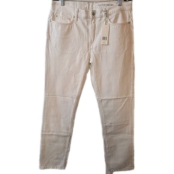 Outerknown Jeans Men's 33x32 SEA Jeans Drifter Tapered Fit Salt White Denim NWT